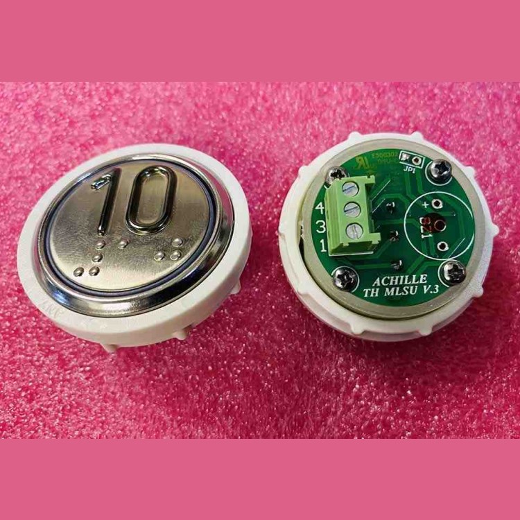 Кнопочный модуль 10 с кодом Брайля, красная подсветка, MLSU, Achille light VEGA