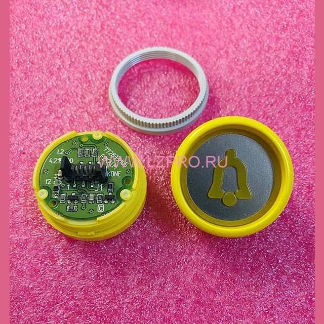 Кнопочный модуль (желтый, звонок) KM804343G17 Kone