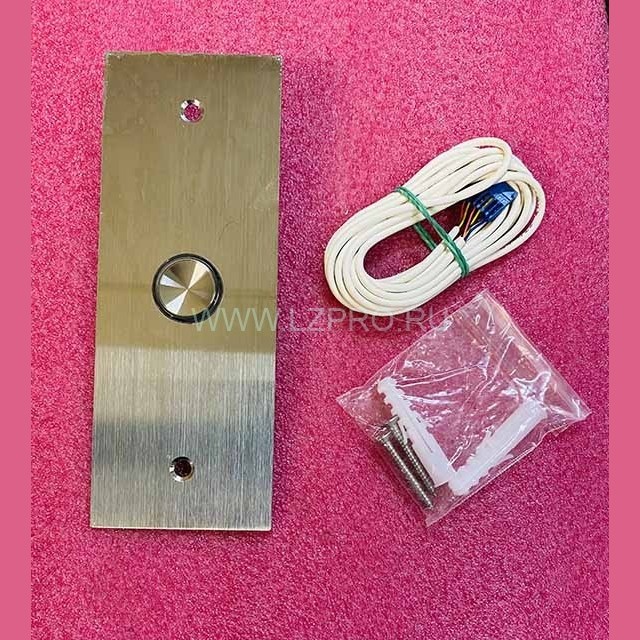 Пост вызова однокнопочный ( подсветка красный-белый ореол) шлифованный плоский ZAA23500X3 Otis