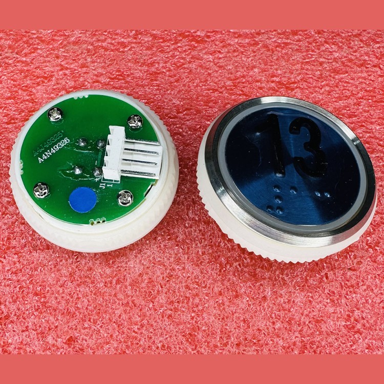 Кнопочный модуль 13 синяя подсветка с шрифтом Брайля  A4N49326 Thyssen