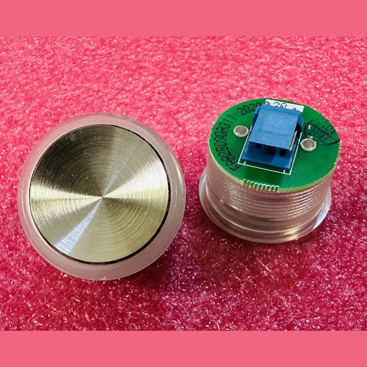 Кнопка (подсветка красный ореол, шлифованная, AMP разъем для MCS220, пр-во Китай) FAA25090A311 Otis