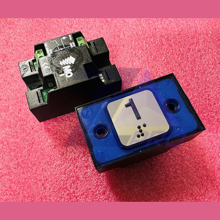 Кнопка приказной панели с шрифтом Брайля голубая подсветка 1 COMPAC 24V R2172PTBCAY01 MacPuarsa