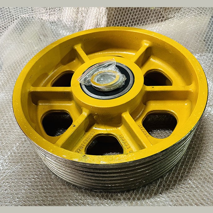 Отводной блок 450x7x10 (H=147mm, шаг ручьев 18mm,с подшипниками 6312-2RSEC3L29) Thyssen