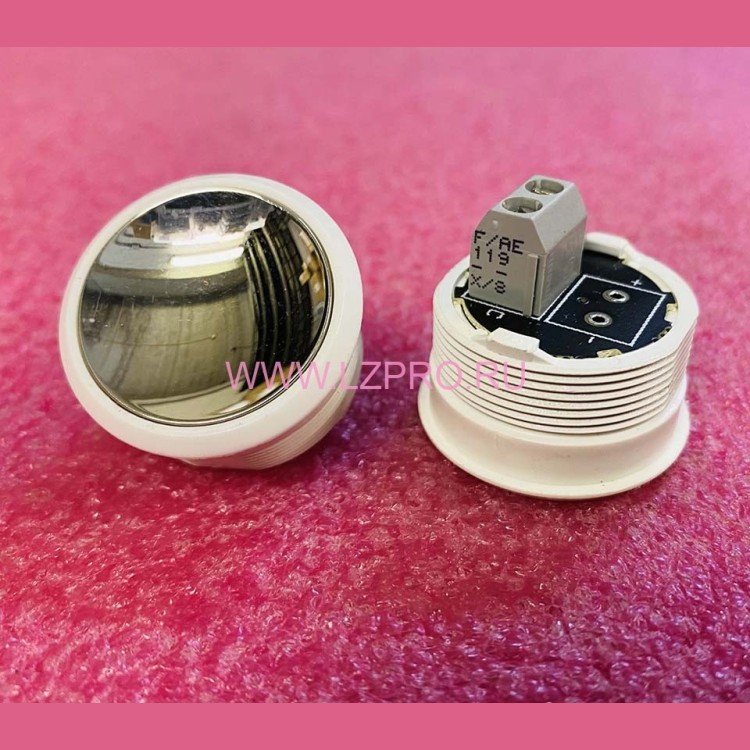 Кнопка (без подсветки, белый ореол, полированный толкатель "хром") FAA25090AE119