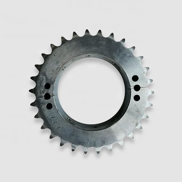 Звездочка двухрядной цепи 16B-2 привода поручня на главный вал 30 зубьев SJEC