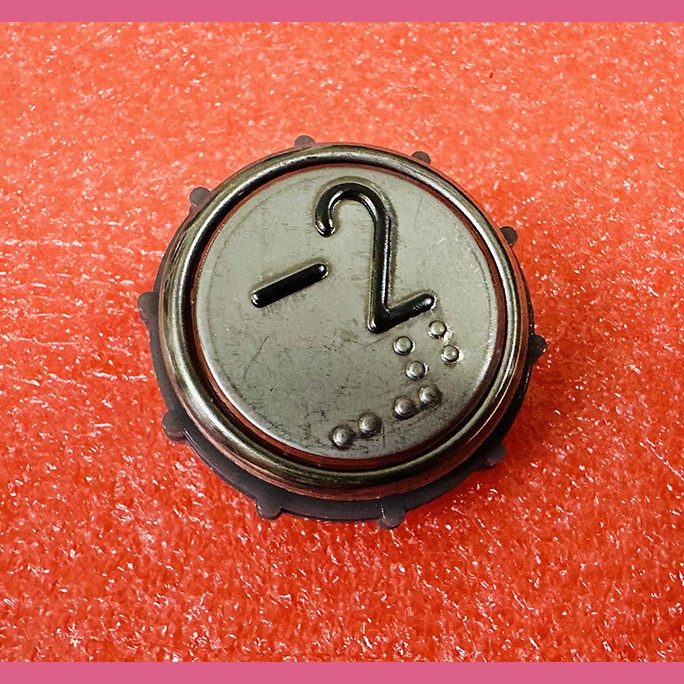 Модуль кнопочный круглый -2 с гайкой без платы ВКЛ13А-7П (7-4П)