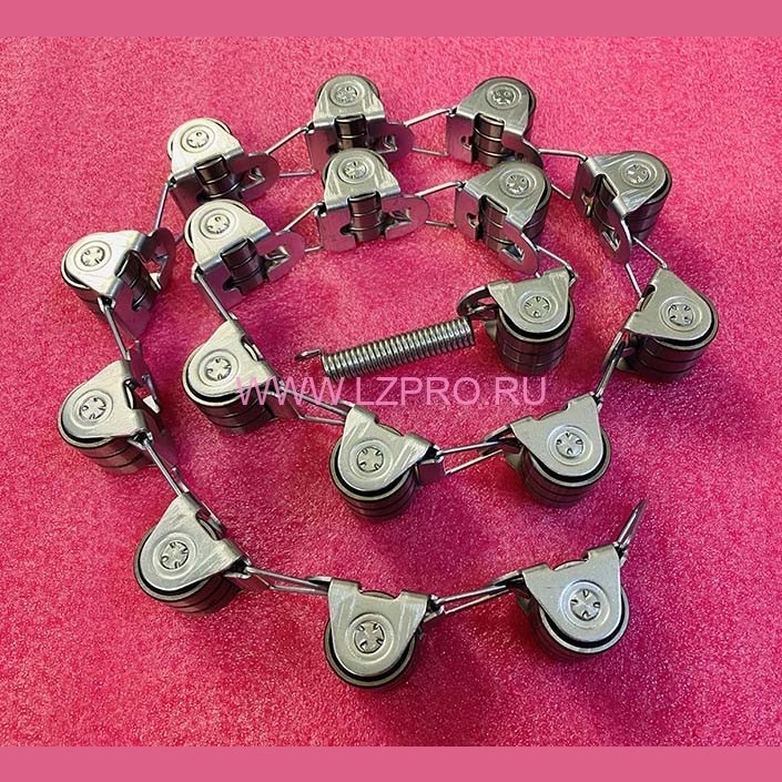 Цепь роликовая стеклянной балюстрады поручня 17 звеньев шаг 55мм L=1000мм DAA332N1 Otis